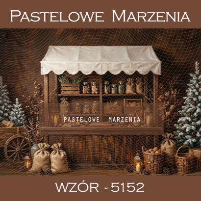 Tło fotograficzne na Boże Narodzenie ze straganikiem t_5152