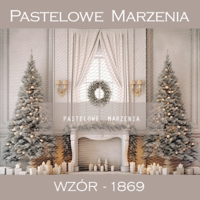 Photographic backdrop for Christmas with a white fireplace t_1869