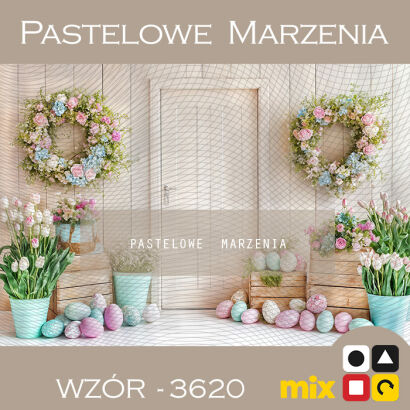 Photographic Easter backdrop with Easter eggs t_3620