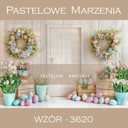 Photographic Easter backdrop with Easter eggs t_3620