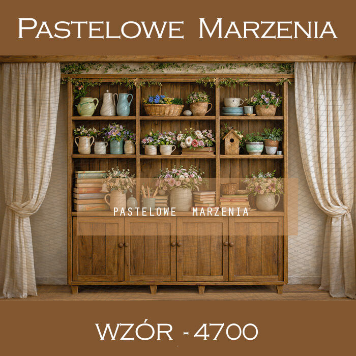 Spring photographic background with a chest of drawers t_4700