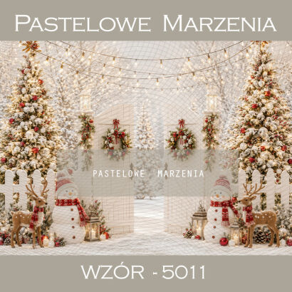 Christmas photographic backdrop with gate t_5011