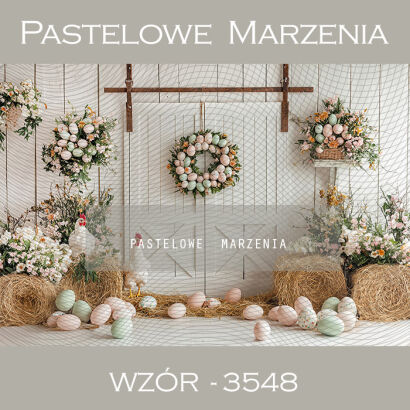 Photographic spring backdrop with Easter eggs t_3548