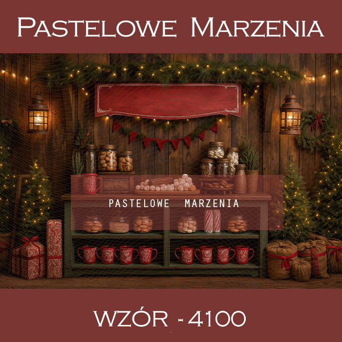 Photographic backdrop for Christmas with shop t_4100