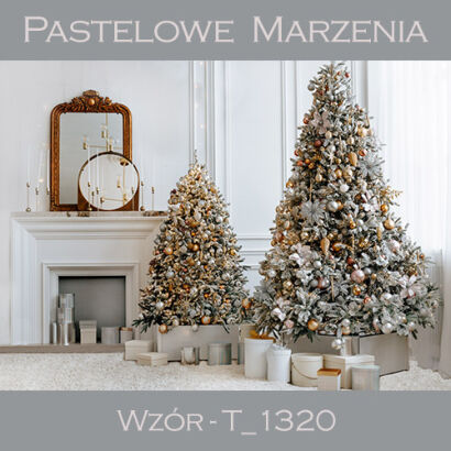 Photographic backdrop for Christmas with Christmas trees t_1320