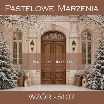 Christmas photographic background with doors t_5107