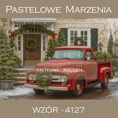 Photographic backdrop for Christmas with car t_4127
