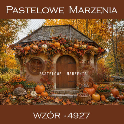 Autumn photographic background with a house t_4927