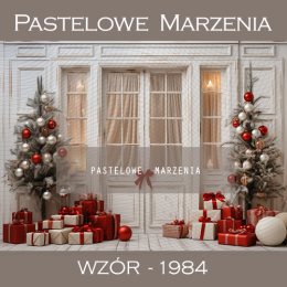 Photographic backdrop for Christmas with white door t_1984