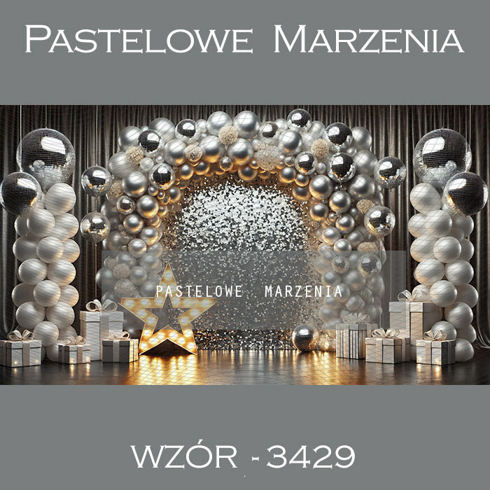 Photographic carnival backdrop with baloons t_3429