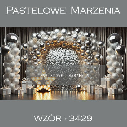 Photographic carnival backdrop with baloons t_3429