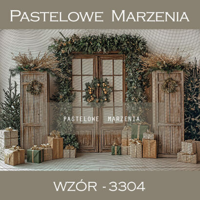 Photographic backdrop for Christmas with doors t_3304