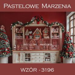 Photographic backdrop for Christmas with cabinet t_3196