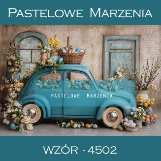 Tło fotograficzne wiosenne z jajkami t_4502 - 2