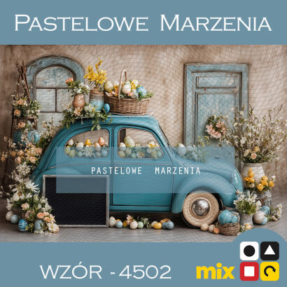 Tło fotograficzne wiosenne z jajkami t_4502