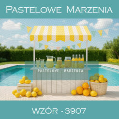 Photographic summer backdrop with lemons t_3907
