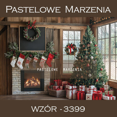 Photographic backdrop for Christmas with fireplace t_3399