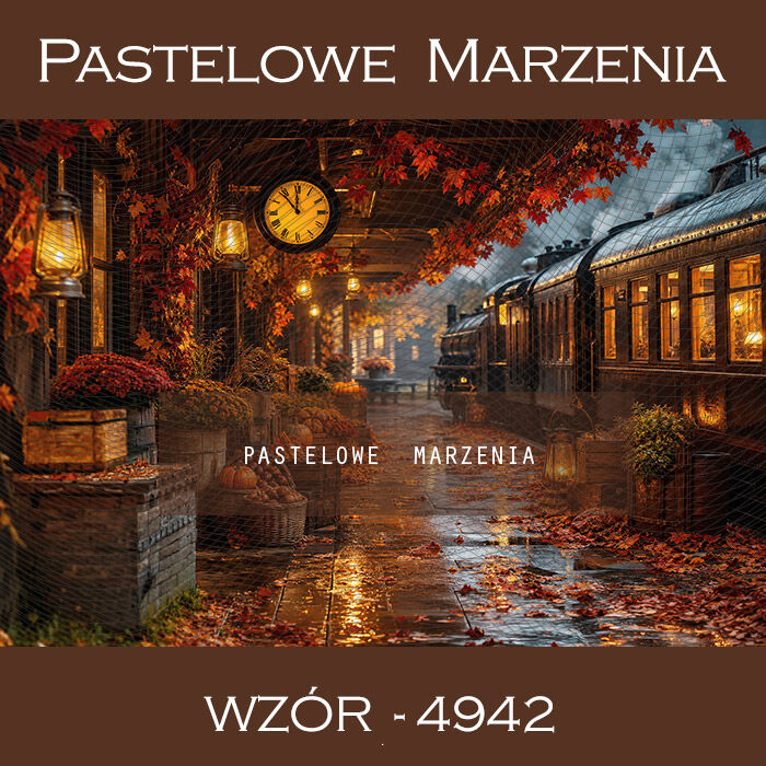 Autumn photographic background with train t_4942