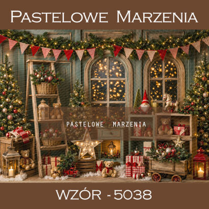 Christmas Interior Photographic Backdrop t_5038