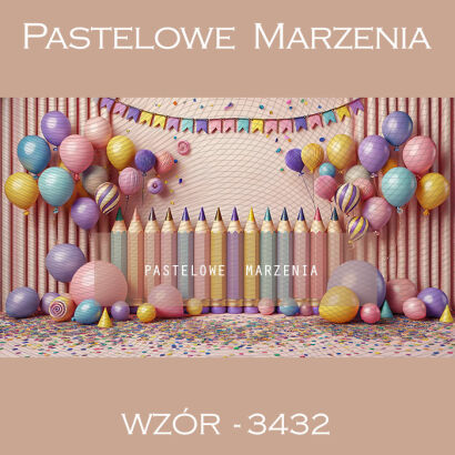 Photographic carnival backdrop with baloons t_3432