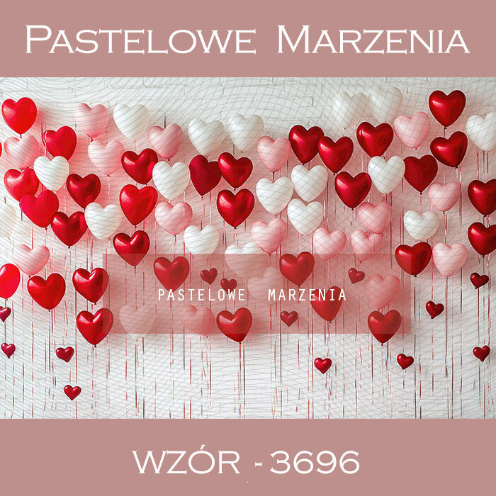 Photographic Valentine's Day backdrop with hearts t_3696