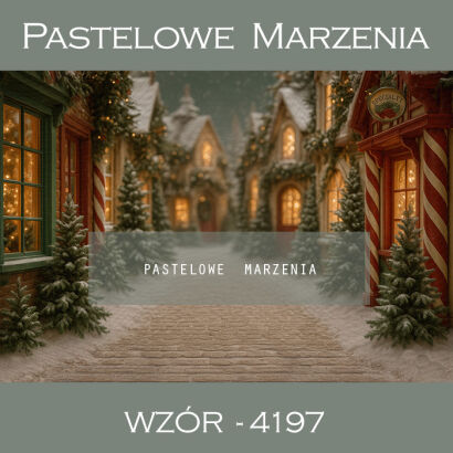 Tło fotograficzne zimowa uliczka t_4197