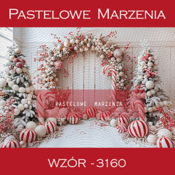 Photographic backdrop for Christmas with candies t_3160