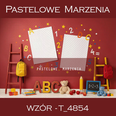 Tło fotograficzne szkolne z kartkami t_4854