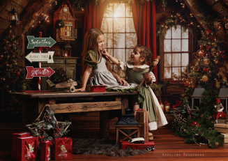Christmas Photography Background with Window t_4269 - 2
