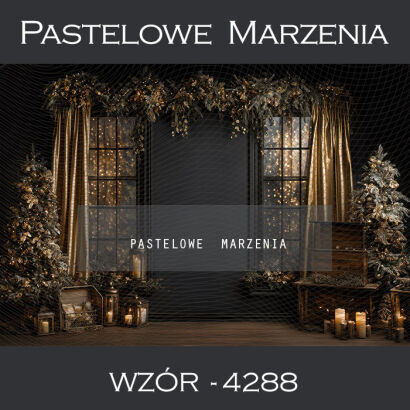 Tło fotograficzne na Boże Narodzenie z oknami t_4288