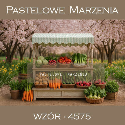 Tło fotograficzne wiosenne ze straganem t_4575