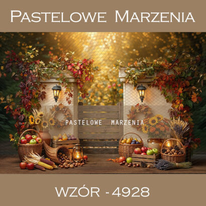 Autumn photographic background with gate t_4928