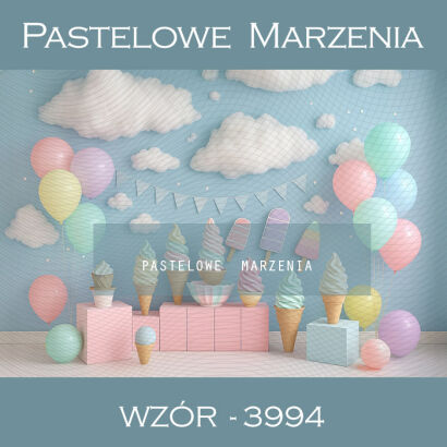 Photographic backdrop for Birthdays with ice creams t_3994