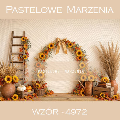 Autumn photographic background with sunflowers t_4972