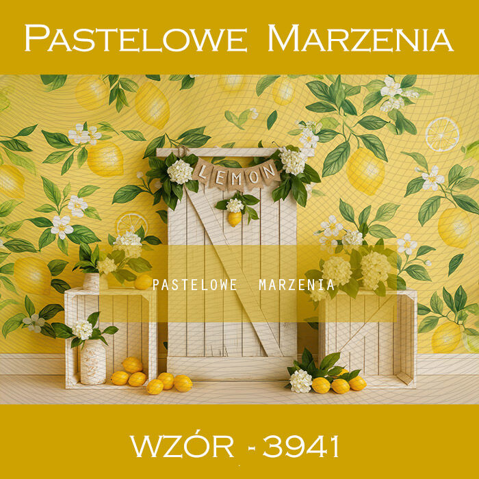 Photographic summer backdrop with lemons t_3941