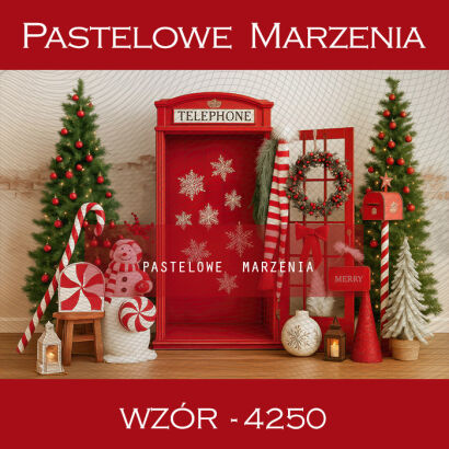 Tło fotograficzne na Boże Narodzenie z choinkami t_4250