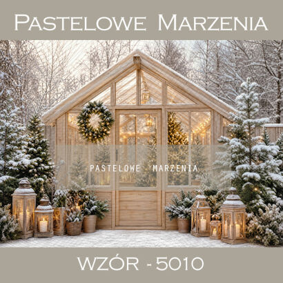 Christmas Photography Backdrop with Greenhouse t_5010