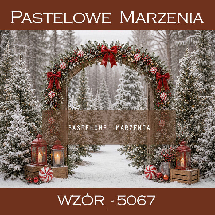 Christmas photographic background with gate t_5067