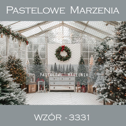 Photographic backdrop for Christmas with greenhouse t_3331