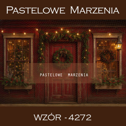 Tło fotograficzne na Boże Narodzenie z drzwiami t_4272