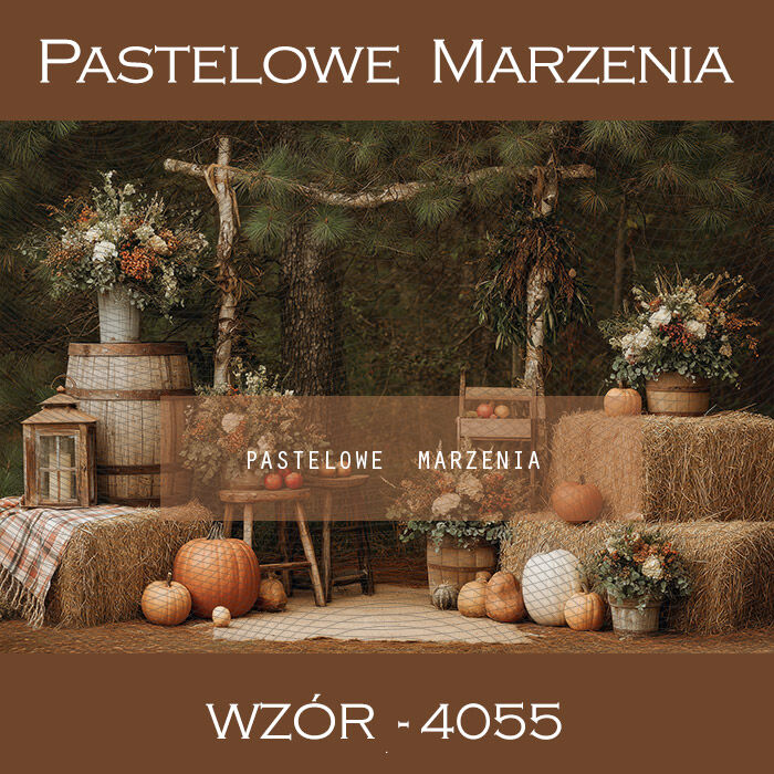 Photographic autumn backdrop with pumpkins t_4055