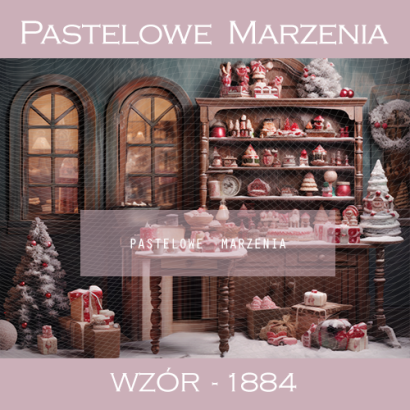 Photographic backdrop for Christmas with a chest of sweets t_1884