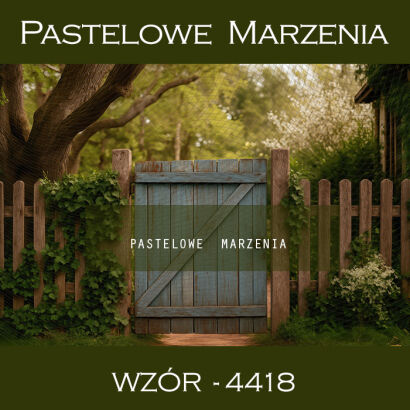 Spring photographic background with gate t_4418