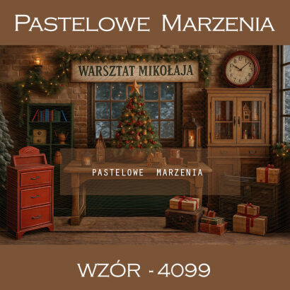 Photographic backdrop for Christmas showing interior t_4099