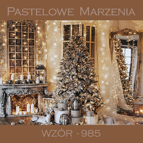 Photographic backdrop for Christmas showing a bright interior t_985