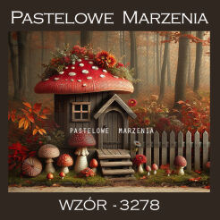 Photographic autumn backdrop with mushrooms t_3278