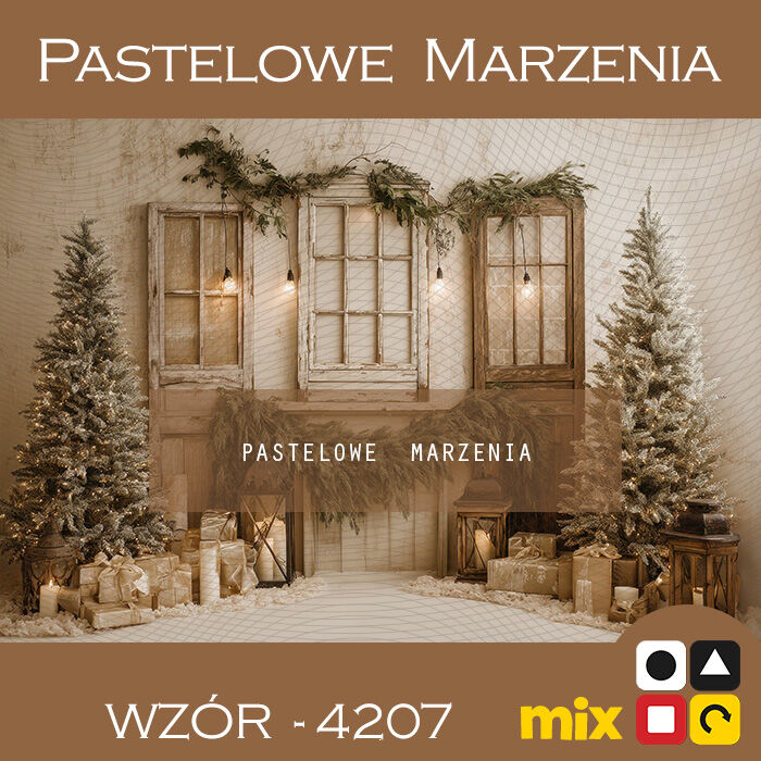 Christmas photography backdrop with beige room t_4207