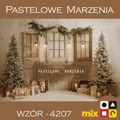 Christmas photography backdrop with beige room t_4207