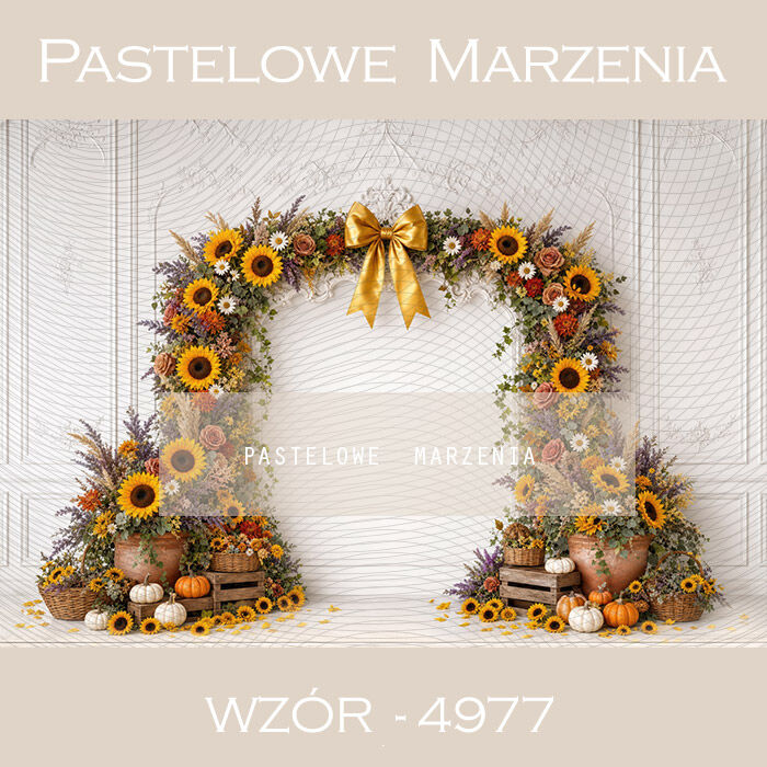 Autumn photographic background with sunflowers t_4977