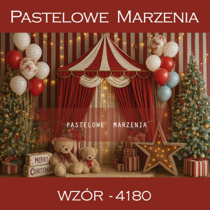 Tło fotograficzne na Boże Narodzenie z cyrkiem t_4180